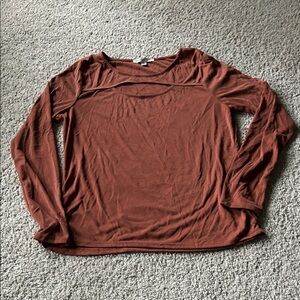 Rust Long Sleeve Women's Top